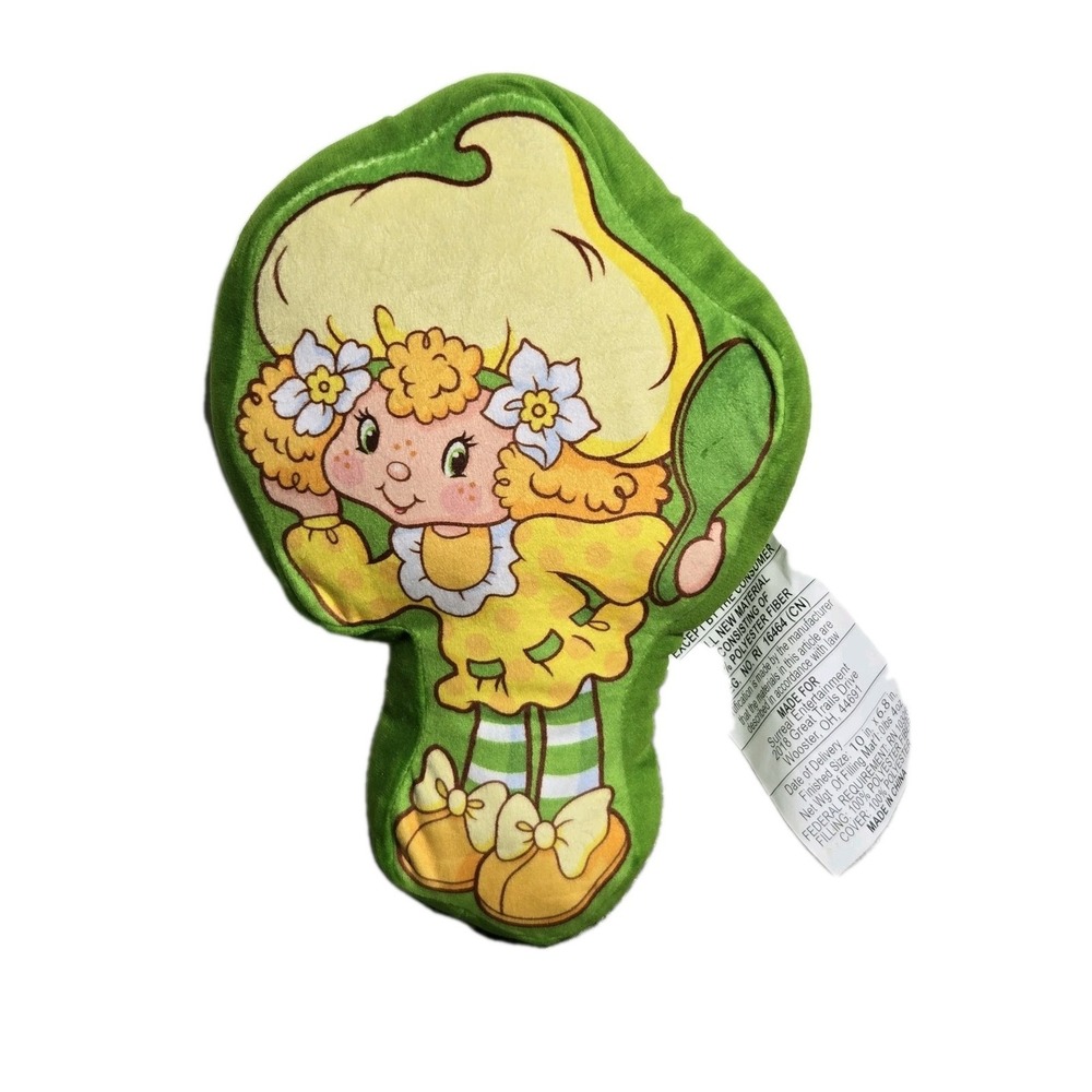 Strawberry Shortcake Plush Pillow 10"‎ Lemon Meringue 2024 Yellow Green Surreal